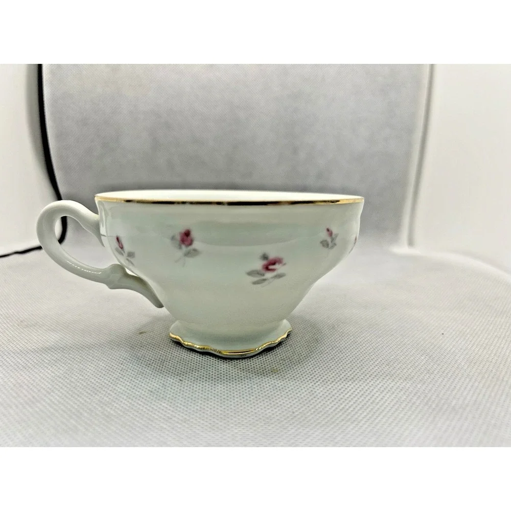 Royal court Japan Du Barry Cup Fine China Teacup Coffee Floral Gold Trim Set (2)